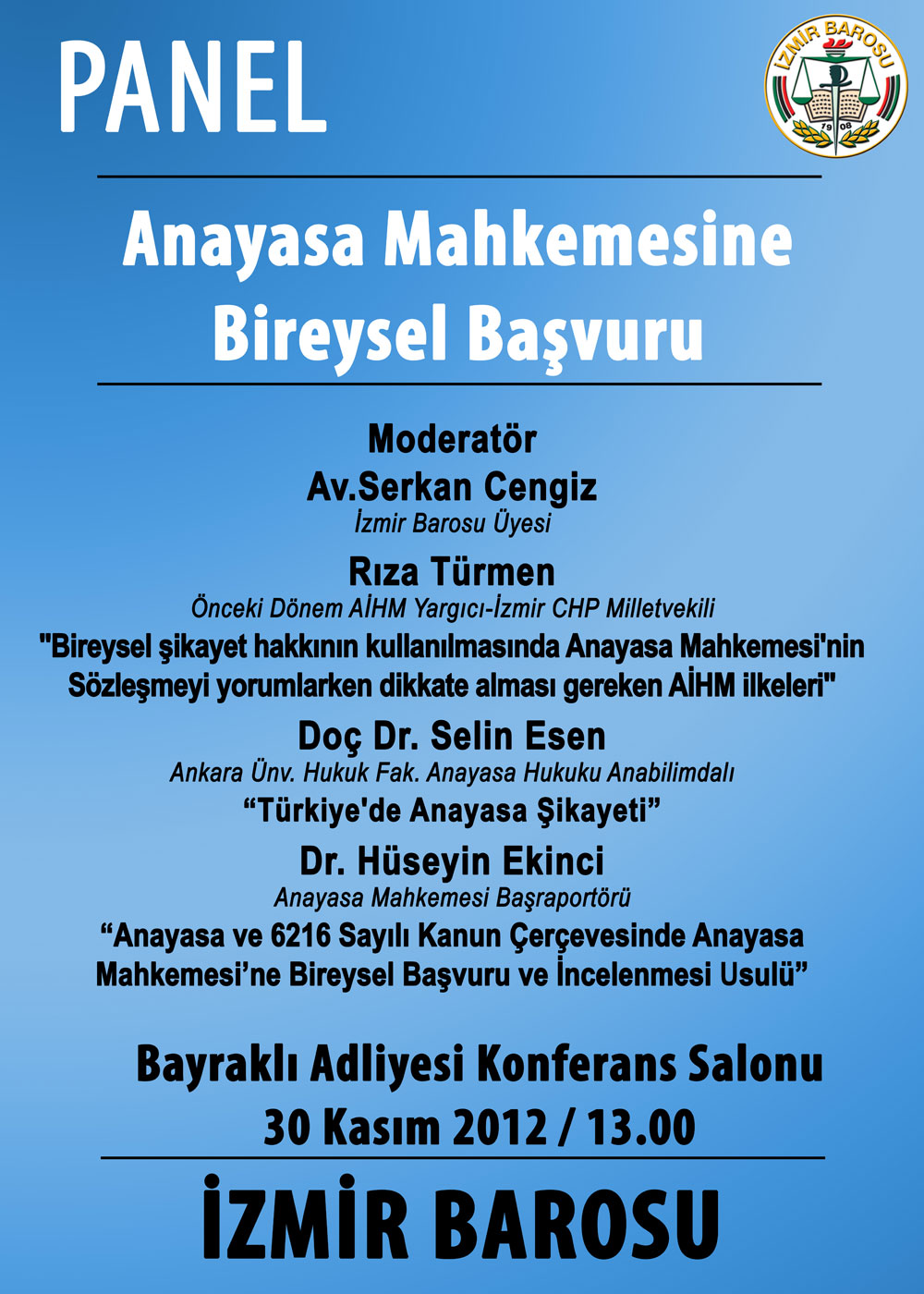 Panel-Anayasa Mahkemesi'ne Bireysel Başvuru