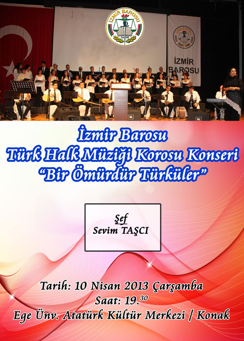 İzmir Barosu Türk Halk Müziği Korosu Konseri 